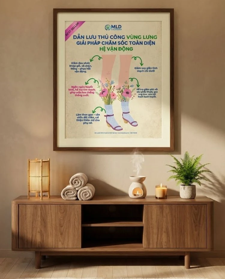 Tranh Dẫn Lưu Bạch Huyết Vùng Chân